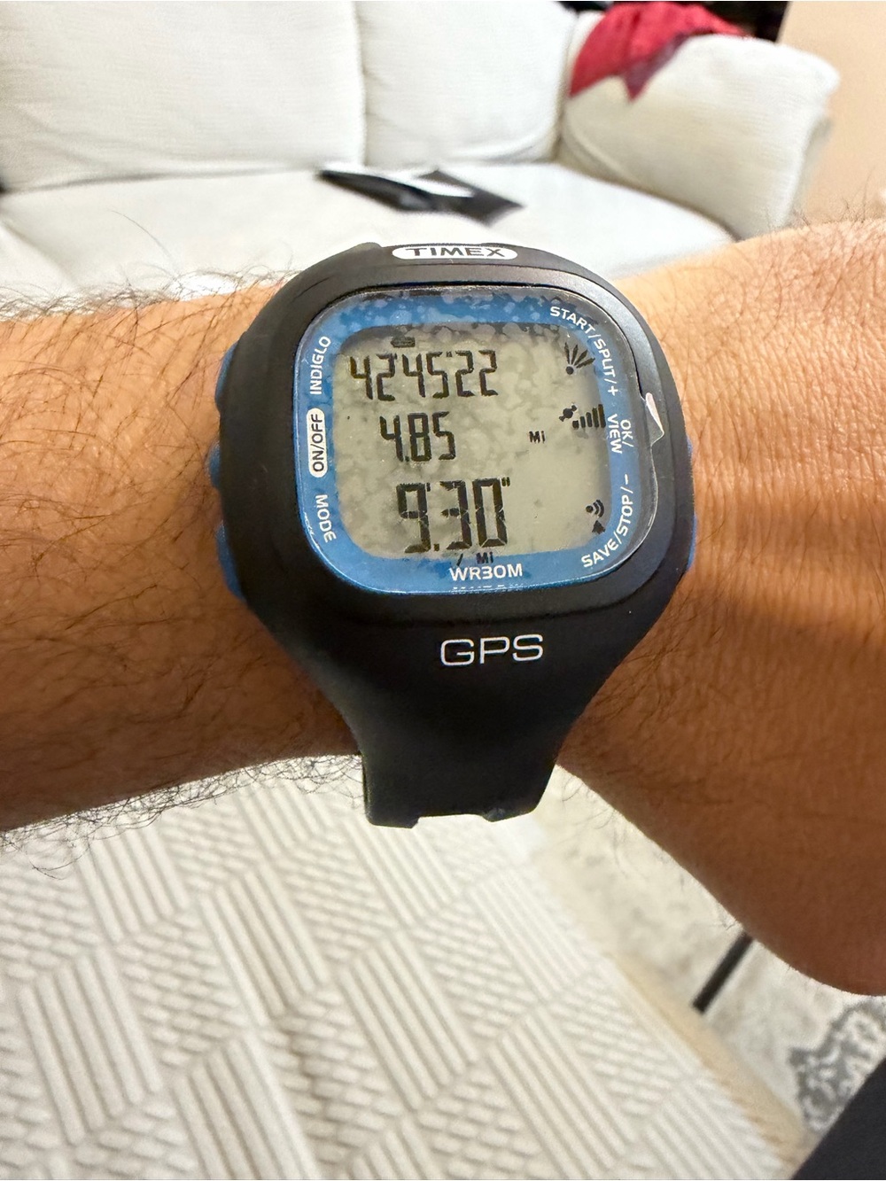 Timex GPS Sport Watch in Black and Blue Accents